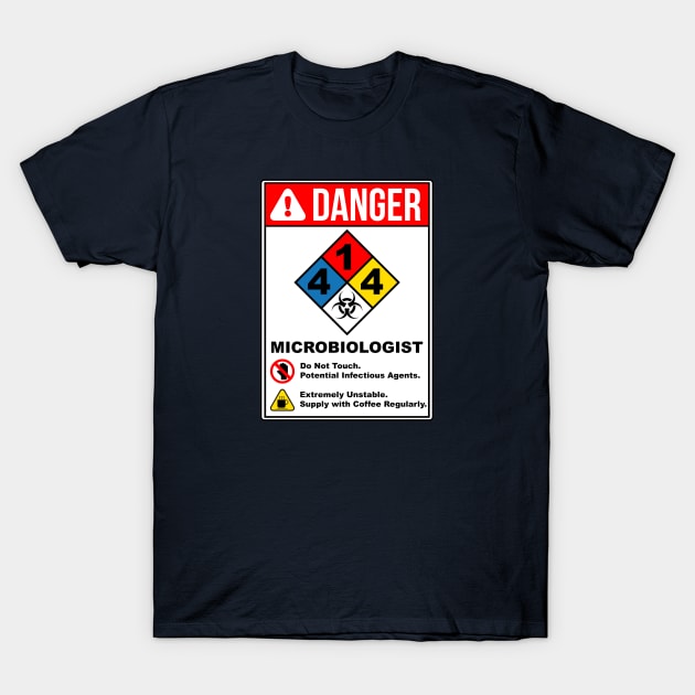 DANGER: Microbiologist T-Shirt by NerdWordApparel